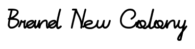 Brand New Colony font